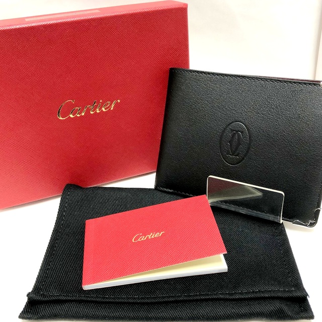 Cartier(カルティエ)のCartier カルティエ マストライン 2つ折り財布 ブラック メンズのファッション小物(折り財布)の商品写真