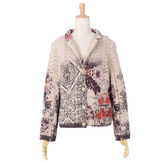 ETRO - 美品 エトロ ETRO ジャケット ウール ニット ローゲージ 総柄
