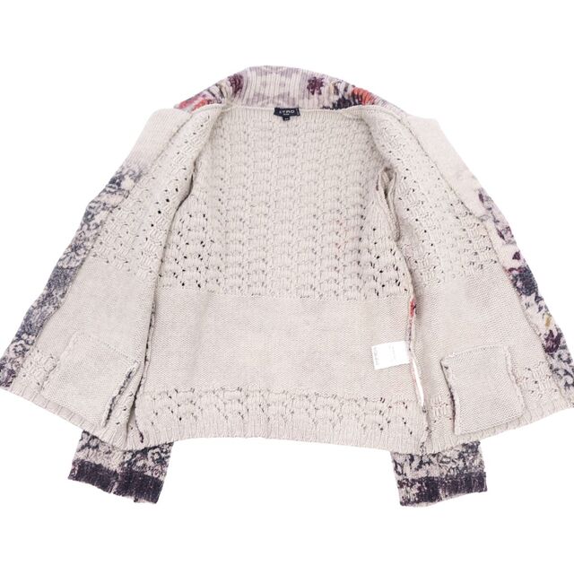 美品 エトロ ETRO ジャケット ウール ニット ローゲージ 総柄