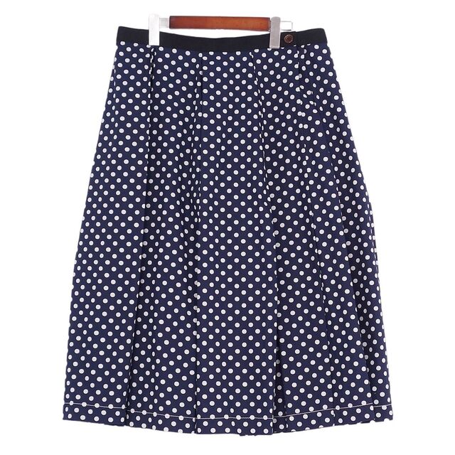 美品 コムデギャルソン tricot COMME des GARCONS スカート AD2020 コットン ドット フレア ボトムス M ネイビー | フリマアプリ ラクマ