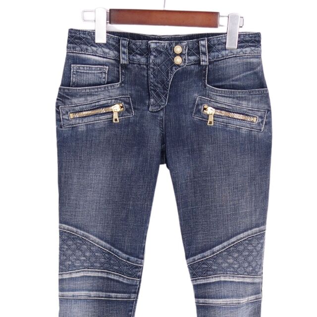BALMAIN - 美品 バルマン BALMAIN パンツ バイカーデニム BALMAIN - 美品 バルマン BALMAIN パンツ バイカーデニム