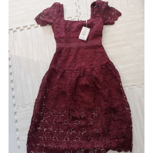 SELF PORTRAIT(セルフポートレイト)のセルフポートレート　赤ワンピース レディースのフォーマル/ドレス(ミディアムドレス)の商品写真