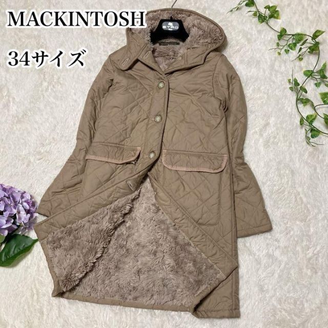 英国製♡マッキントッシュ グランジ キルティング ロングコート 裏ボア フード | フリマアプリ ラクマ