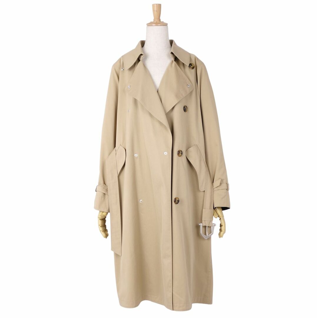 美品 マックスマーラ Max Mara RAINWEAR コート トレンチコート レディース コットン アウター JI36 USA2  FB34(S相当) ベージュ