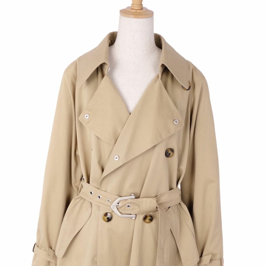 美品 マックスマーラ Max Mara RAINWEAR コート トレンチコート レディース コットン アウター JI36 USA2  FB34(S相当) ベージュ