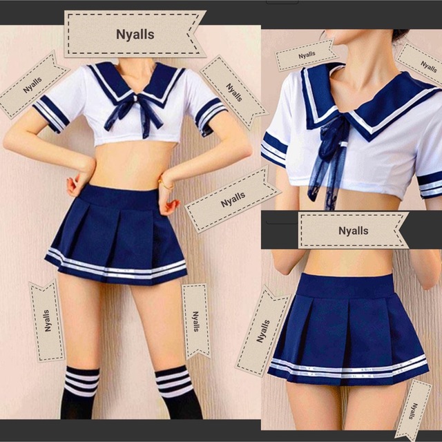 未使用☆セーラー服☆上下セット☆コスプレ☆制服☆ミニスカート 未使用☆セーラー服☆上下セット☆コスプレ☆制服☆ミニスカート