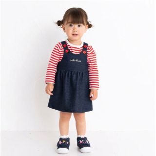♡新品未使用♡ミキハウス ドット&うさこ ジャンパースカートギフトセット