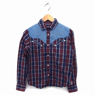 トミーヒルフィガー(TOMMY HILFIGER)のトミーヒルフィガー 国内正規品 シャツ カジュアル ステンカラーレザー 切替 M(シャツ/ブラウス(長袖/七分))