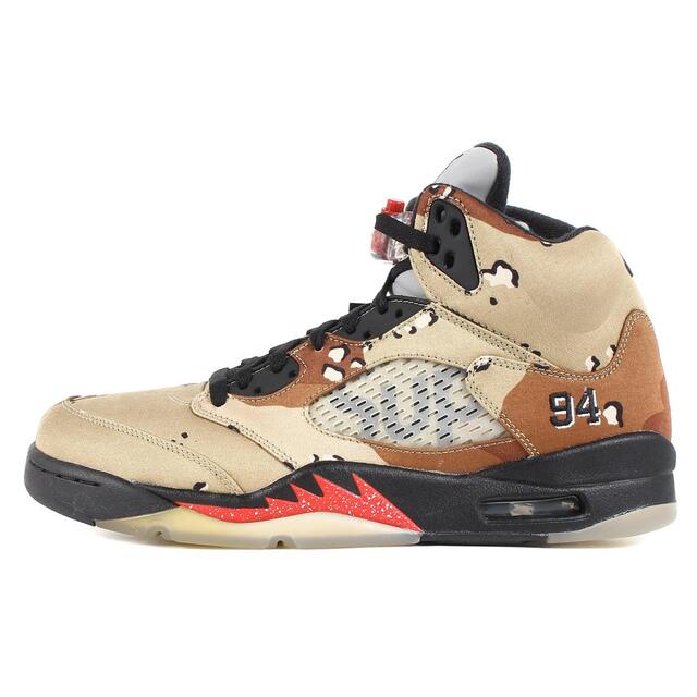 Supreme シュプリーム NIKE AIR JORDAN 5 RETRO (824371-201) 15AW ナイキ エア ジョーダン 5 レトロ バンブー サイズ：US10 28.0cm スニーカー コラボ 【メンズ】【R044】