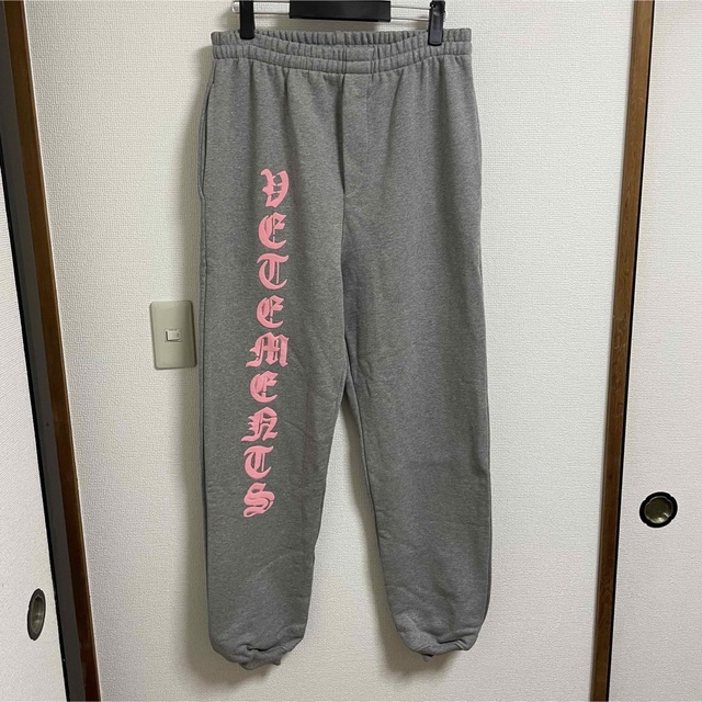 vetements アナーキー　スウェットパンツ灰Lヴェトモン