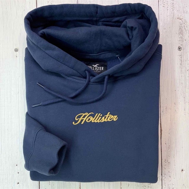 Hollister(ホリスター)のおしゃれ配色！ふわふわスーパーソフト♩刺繍ロゴ/パーカー【XS】ホリスター メンズのトップス(パーカー)の商品写真