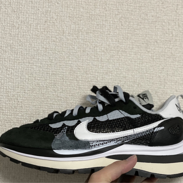 驚きの値段で】 NIKE sacaiコラボワッフル ブラック 26cm スニーカー
