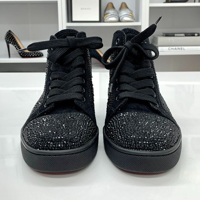 Christian Louboutin(クリスチャンルブタン)の5366 クリスチャンルブタン スエード ストーン ロゴ ハイカットスニーカー レディースの靴/シューズ(スニーカー)の商品写真