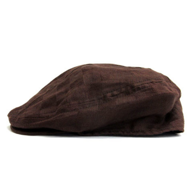 NEW YORK HAT(ニューヨークハット)のニューヨークハット リネン100% ハンチング 帽子 L/XL ブラウン メンズの帽子(ハンチング/ベレー帽)の商品写真