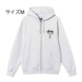 ステューシー(STUSSY)の【新品】stussy スウェットパーカー　サイズM グレー　シップアップ(パーカー)