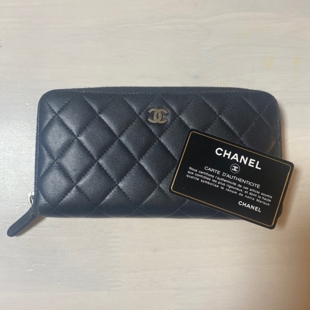 CHANEL - 確実正規品 CHANEL 長財布 マトラッセ ラウンドファスナーの