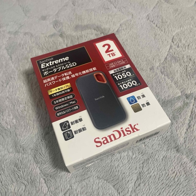 SanDisk エクストリーム ポータブルSSD 2TB SDSSDE61-2T20000GBタイプ