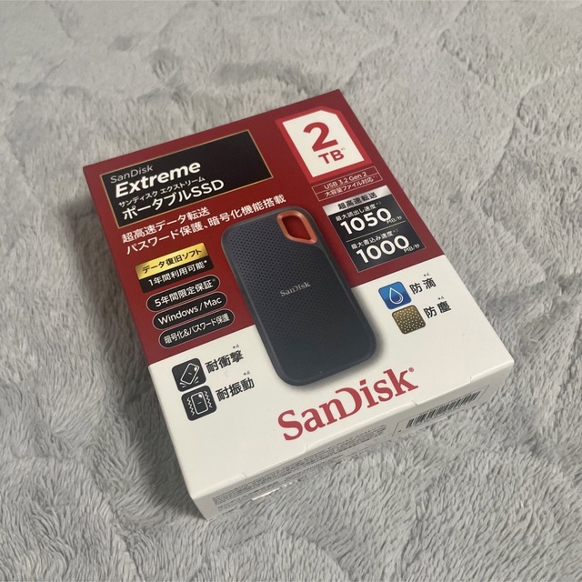 SanDisk エクストリーム ポータブルSSD 2TB SDSSDE61-2T