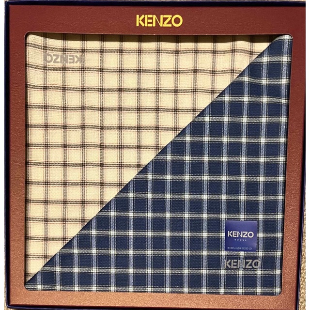 KENZO(ケンゾー)の未使用　KENZO ハンカチ　2枚セット　 メンズのファッション小物(ハンカチ/ポケットチーフ)の商品写真