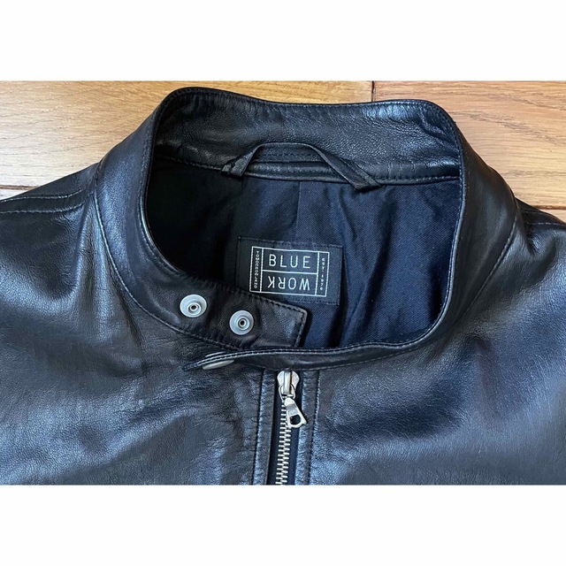 美品即決 定9万 Blue Work ラムレザーHUNTINGジャケット S