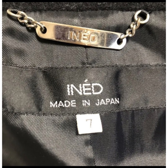 【美品】イネド　INED アンゴラコート　 ウールマーク　7号　日本製