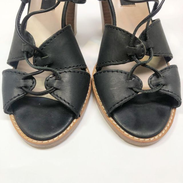 A.P.C - A.P.C アーペーセー レザー サンダル ブラック 黒 22.5cmの