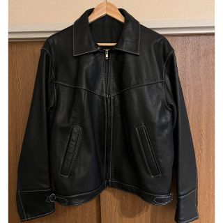 PRADA - ステッチシングルレザージャケットの通販 by 送料負担しません