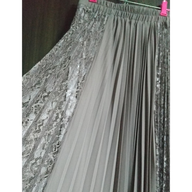 GRL(グレイル)の♥️最終価格♥グレイル♥️レース 切り替え プリーツスカート  ロングスカート レディースのスカート(ロングスカート)の商品写真
