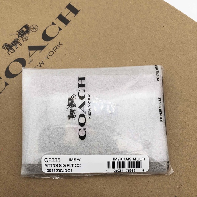 【COACH☆新作】新品！カード ケース！シグネチャー キャンバス・キャット！