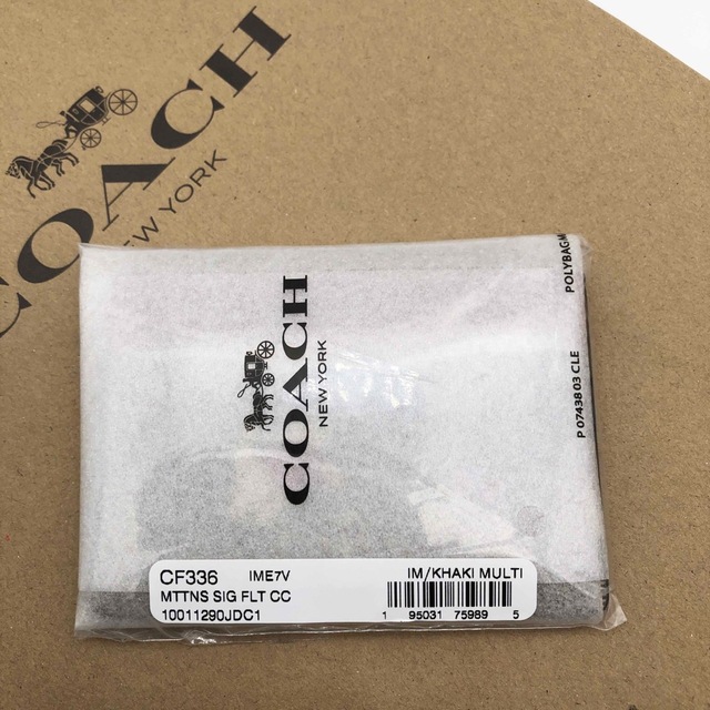 COACH(コーチ)の【COACH☆新作】新品！カード ケース！シグネチャー キャンバス・キャット！ レディースのファッション小物(名刺入れ/定期入れ)の商品写真