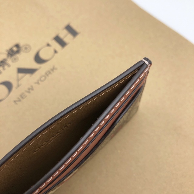 COACH(コーチ)の【COACH☆新作】新品！カード ケース！シグネチャー キャンバス・キャット！ レディースのファッション小物(名刺入れ/定期入れ)の商品写真