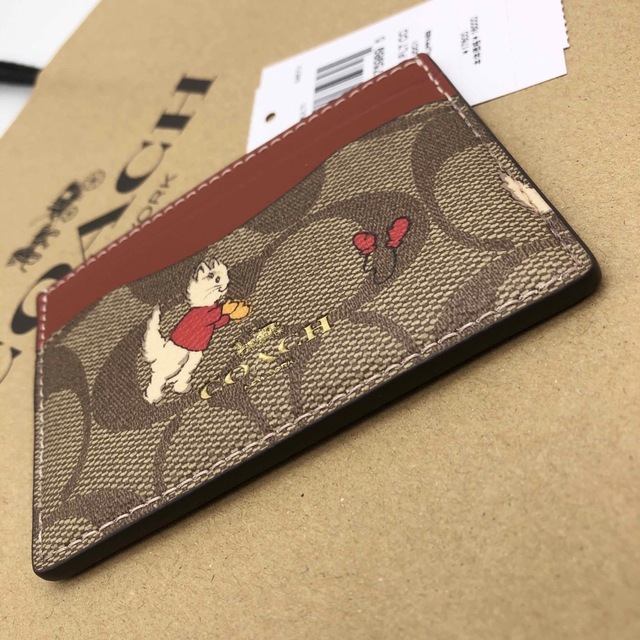 COACH(コーチ)の【COACH☆新作】新品！カード ケース！シグネチャー キャンバス・キャット！ レディースのファッション小物(名刺入れ/定期入れ)の商品写真