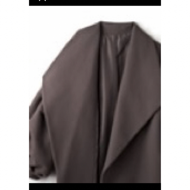 GRL(グレイル)の新品　GRL リボンベルト付きビックカラー、ボリュームスリーブコート レディースのジャケット/アウター(トレンチコート)の商品写真