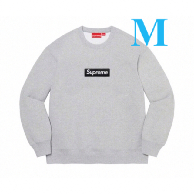 supreme Box Logo Crewneck Heather Grey Mスウェット