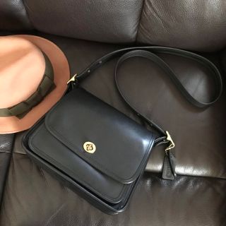 COACH✨オールド コーチ ヴィンテージ 本革 ショルダーバッグ/黒 良品