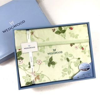 WEDGWOOD - 【新品未使用】ウェッジウッド シール織り 綿毛布 刺繍ロゴ