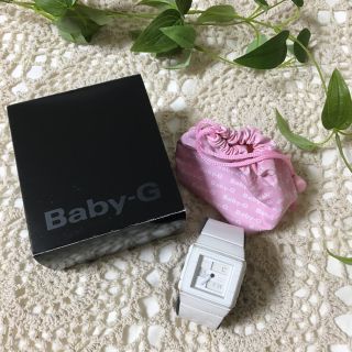 ベビージー(Baby-G)の最終価格★G-SHOCK BABY-G ホワイト スクエア(腕時計)