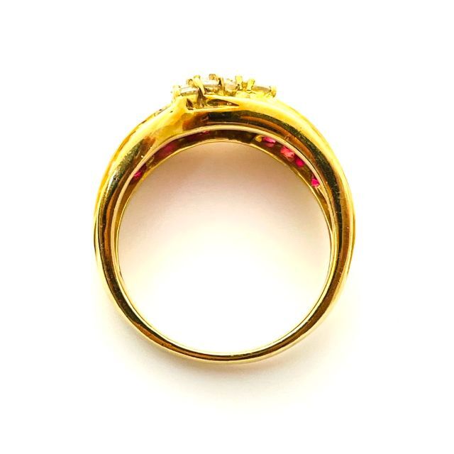 再入荷 天然ルビー 1.68カラット K18リング - リング(指輪)