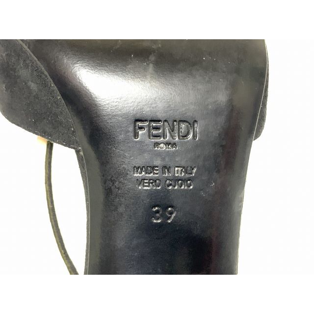 FENDI(フェンディ)のFENDI フェンディ 39≒24.5cm サンダル 黒 箱・保存袋付 jtu レディースの靴/シューズ(サンダル)の商品写真