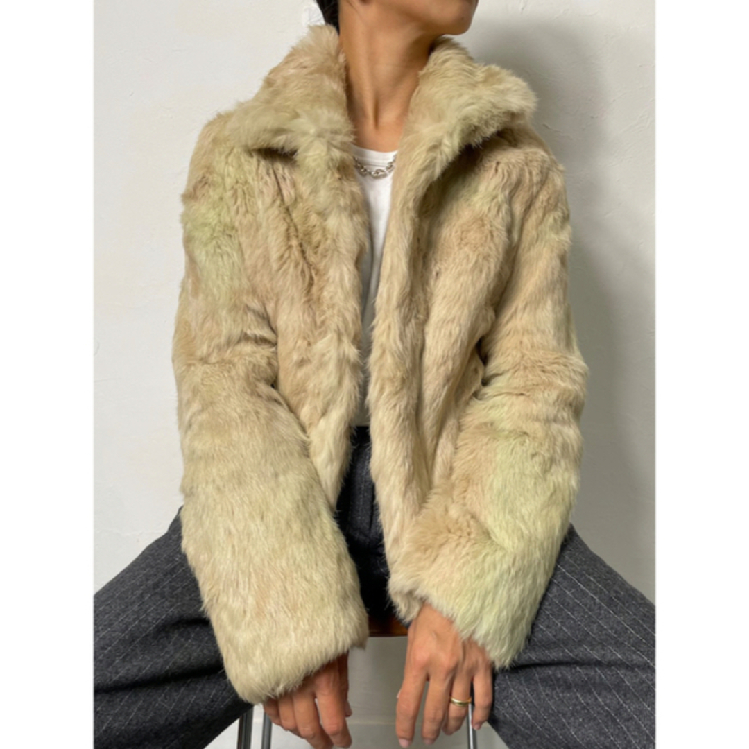 ジャケット/アウターvintage rabbit fur coat