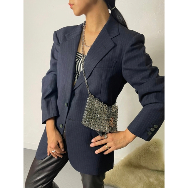 vintage stripe tailored jacket レディースのジャケット/アウター(テーラードジャケット)の商品写真