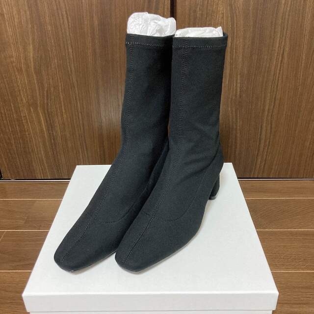 新品 tsuru ツルバイマリコオイカワ ストレッチ ブーツ kito ブラック
