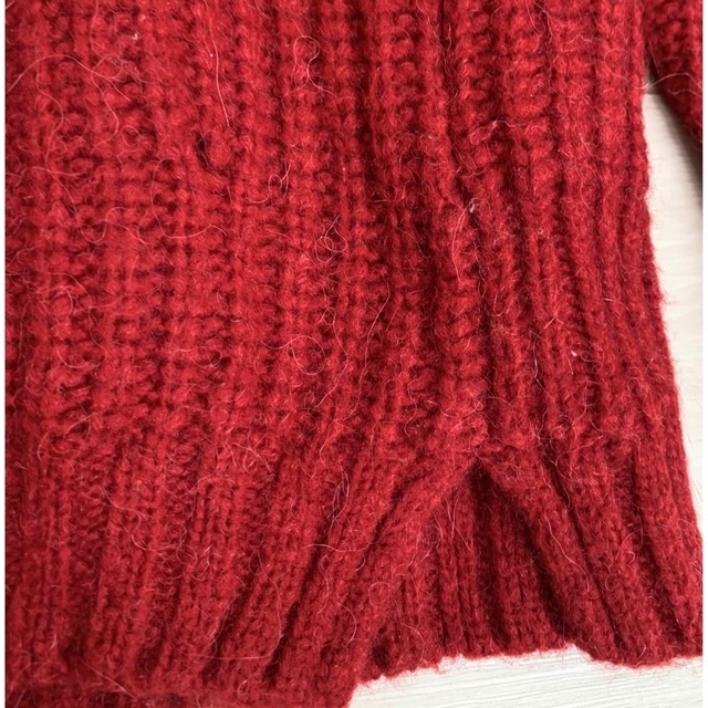 Spick & Span(スピックアンドスパン)のspickandspan 赤 クルーネックニット ウールセーター スピック 秋冬 レディースのトップス(ニット/セーター)の商品写真