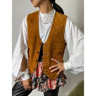 vintage suede vest(ベスト/ジレ)