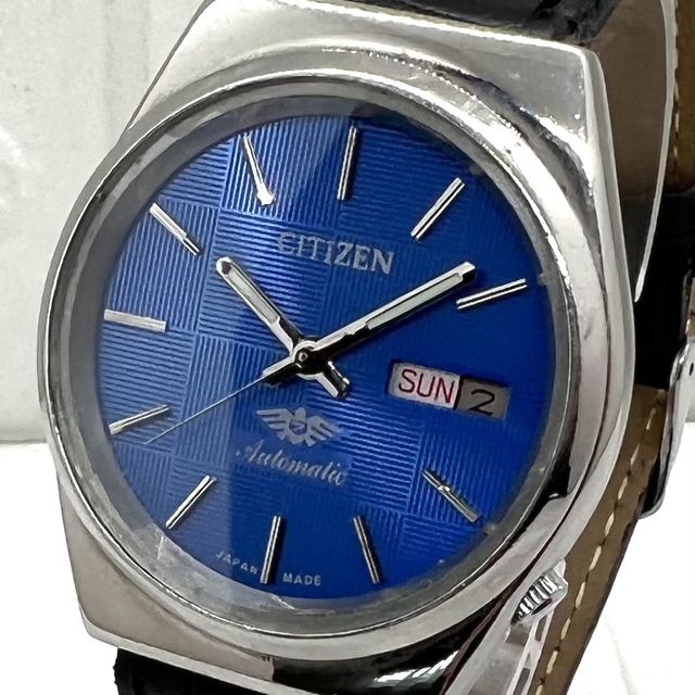 即発送】CITIZEN シチズン メンズ腕時計 機械式自動巻き ブルー bluke