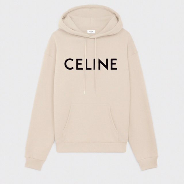 CELINE セリーヌ 21SS フードロゴデザインジップアップパーカー ブラック 2Y497052H