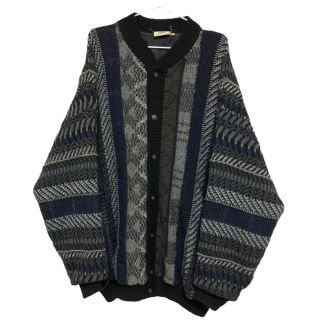 クージー(COOGI)の90s vintage 3D knit oversize cardigan(カーディガン)