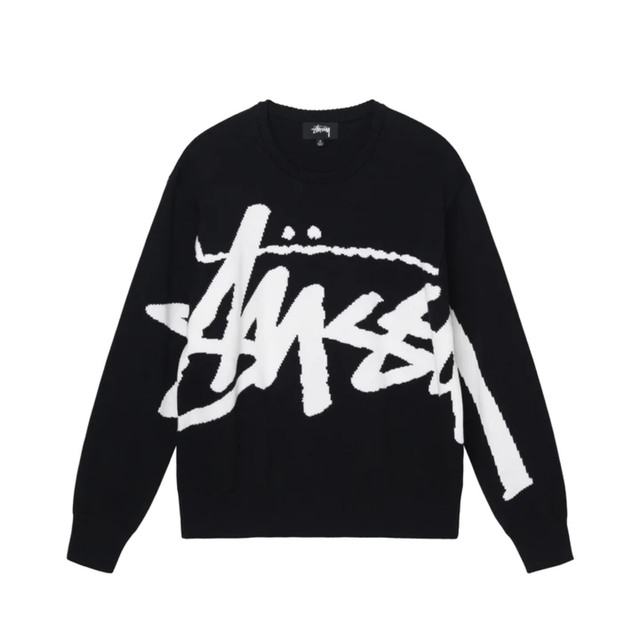 週末限定 STUSSY STOCK SWEATER S 新品 ステューシー 黒