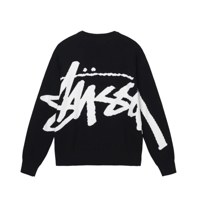 週末限定 STUSSY STOCK SWEATER S 新品 ステューシー 黒 1