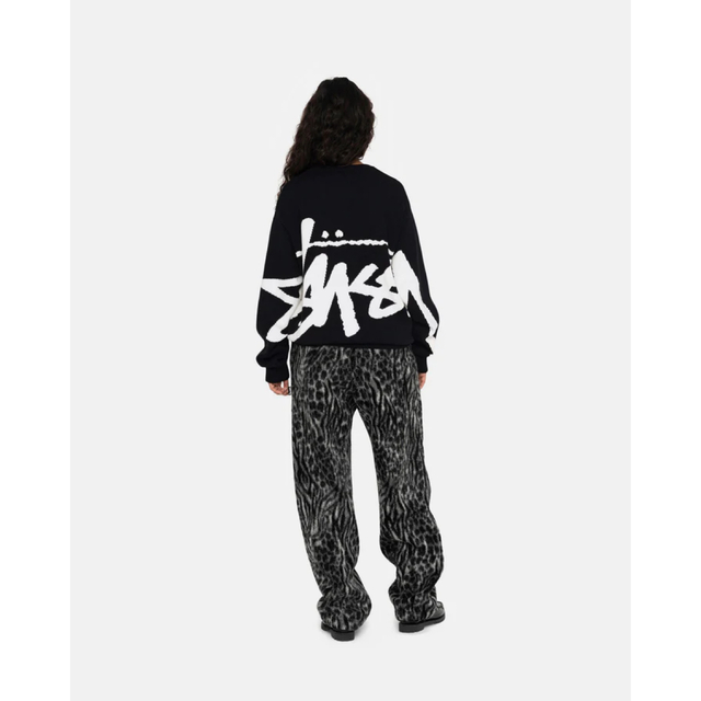 週末限定 STUSSY STOCK SWEATER S 新品 ステューシー 黒 3